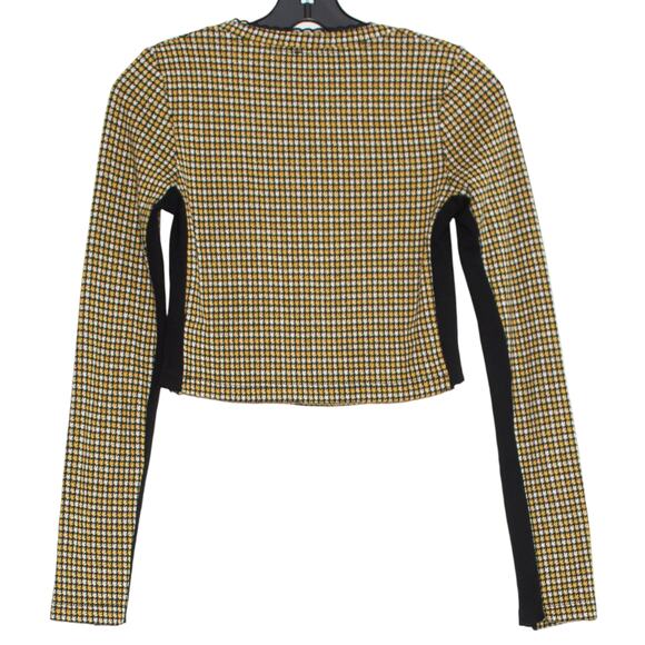 Free People Crop Top Boston Y2K Cottage 90s Grunge Academia Preppy Yellow XS - Picture 5 of 6